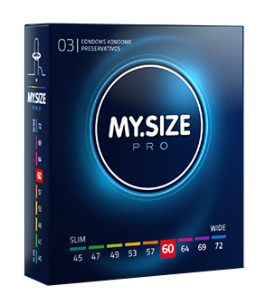 MySize PRO 60mm - Ruimere XL Condooms 3 stuks afbeelding
