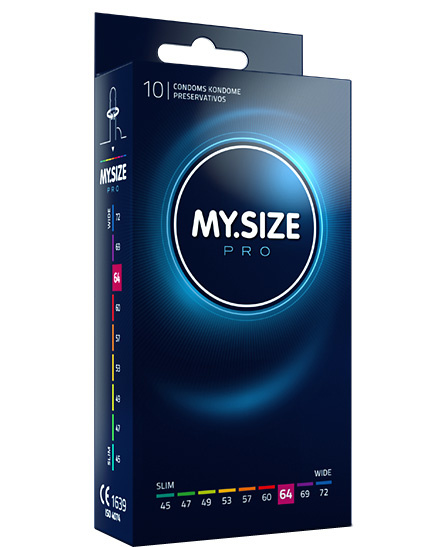 MySize PRO 64mm - Ruimere XXL Condooms 10 stuks afbeelding