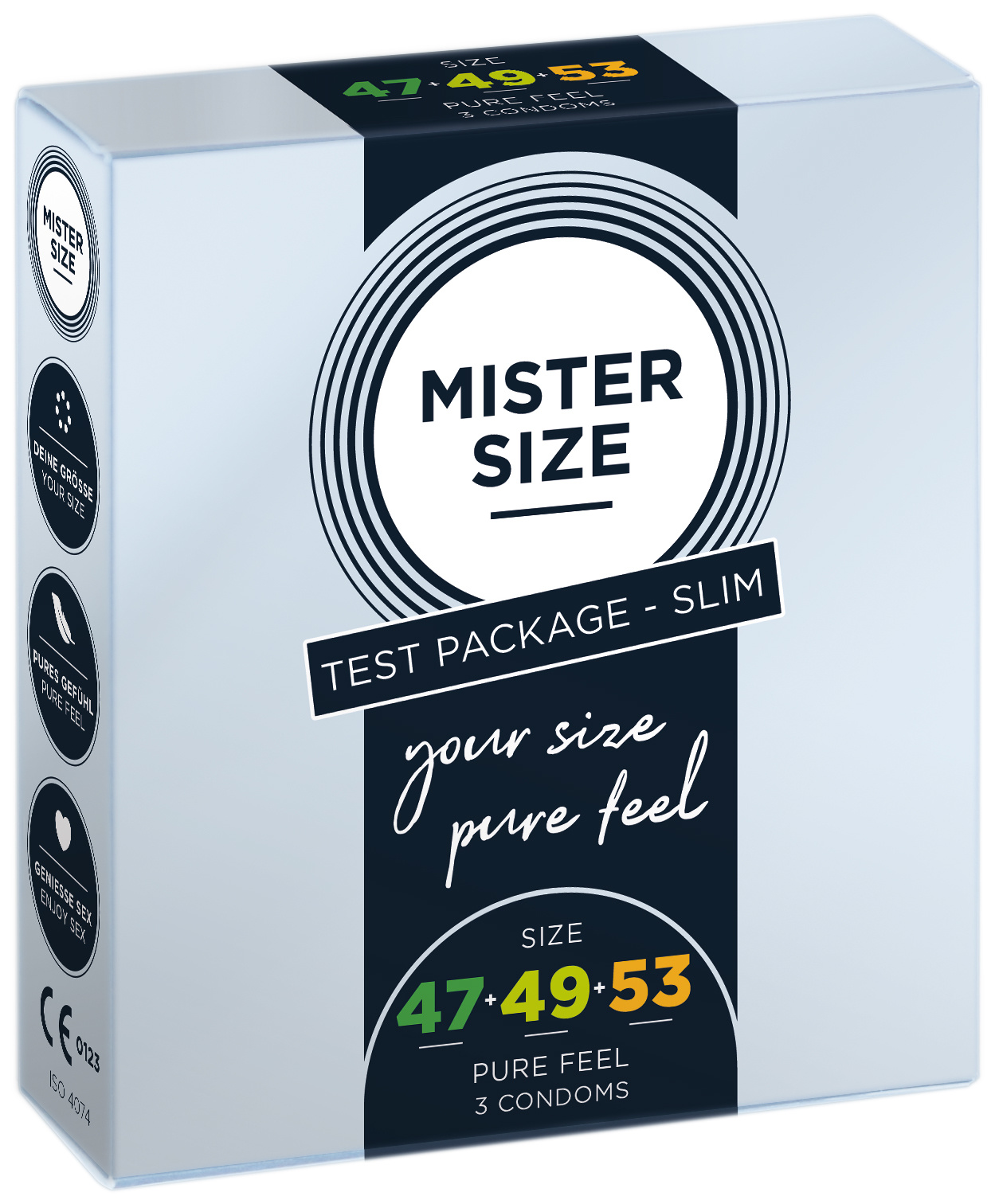 MISTER SIZE Test Pakket 3 Condooms SMAL (maten 47-49-53) afbeelding