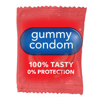 Gummy Condoms - 10 aardbeiensnoepjes in de vorm van een condoom