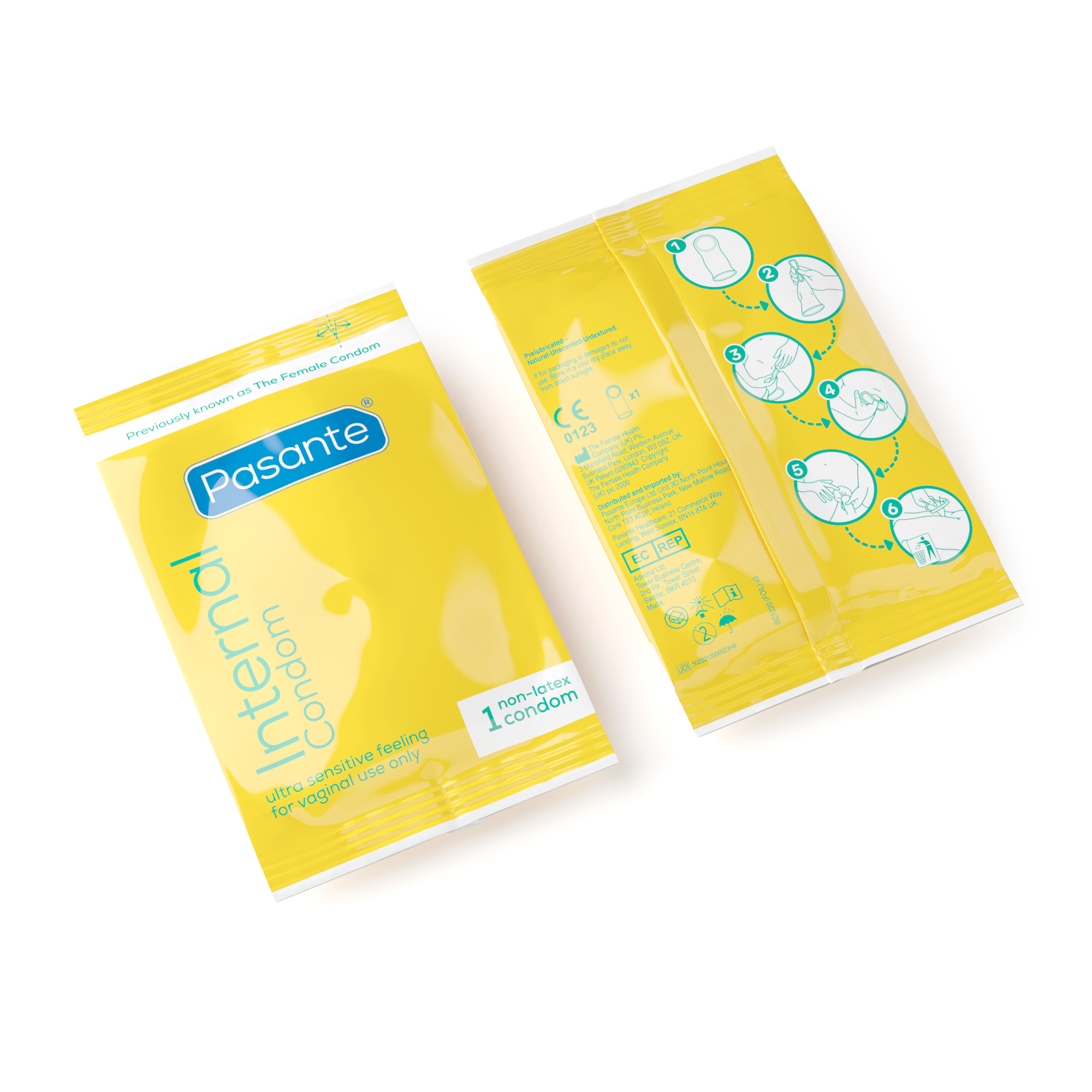 Pasante Internal Condom - Vrouwencondoom Latexvrij 6 stuks afbeelding