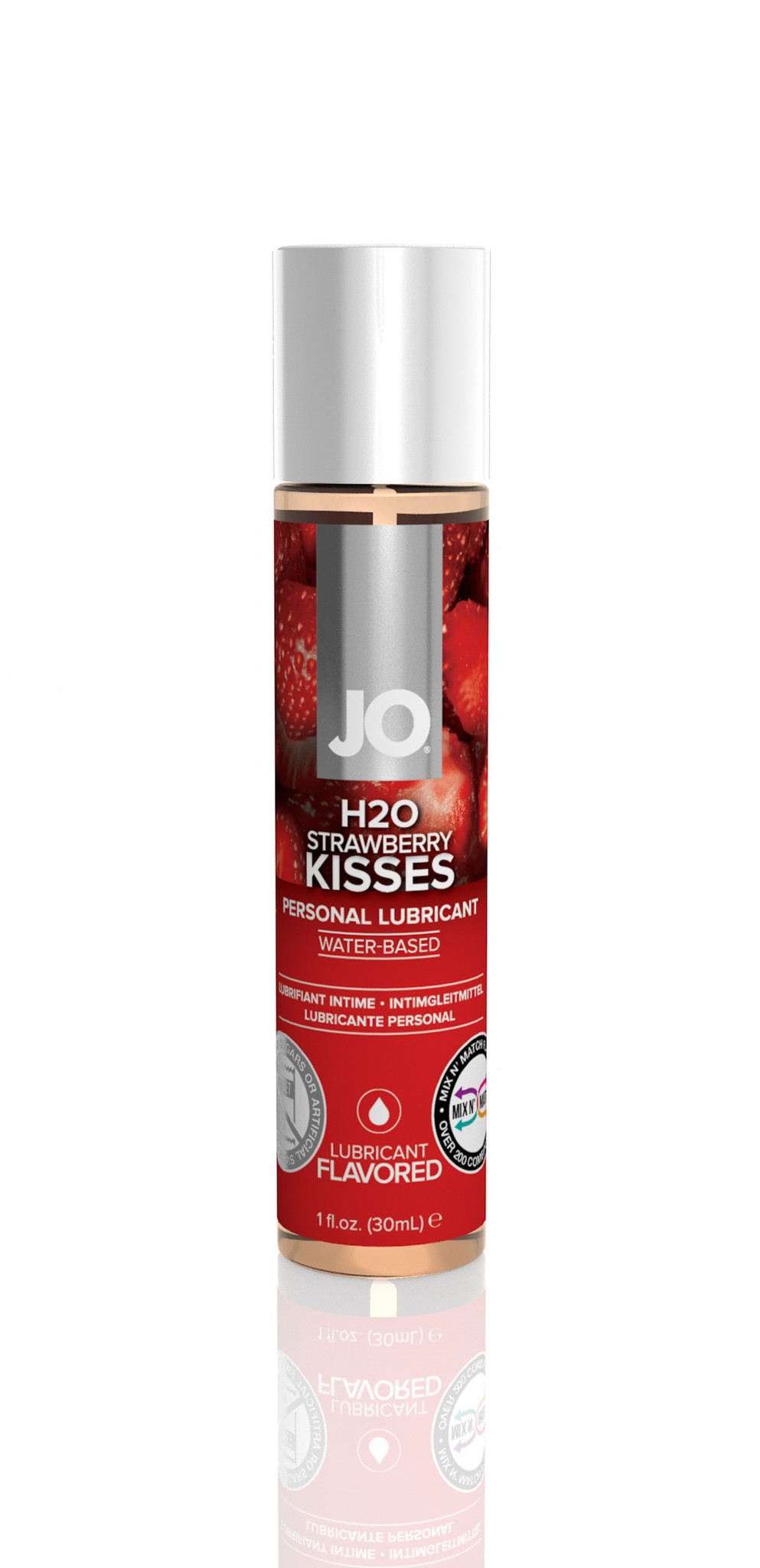 JO H2O Strawberry Kisses Lubricant - Glijmiddel Op Waterbasis Met Aardbeiensmaak 30ml afbeelding