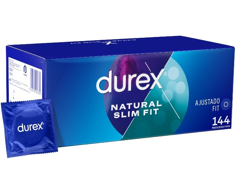 Durex Natural Slim Fit (Basic) Condooms 144 stuks (grootverpakking) afbeelding