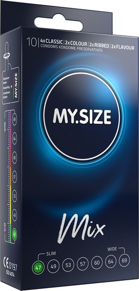 MySize Mix 47- Assortiment Condooms In Maat 47mm 10 stuks afbeelding
