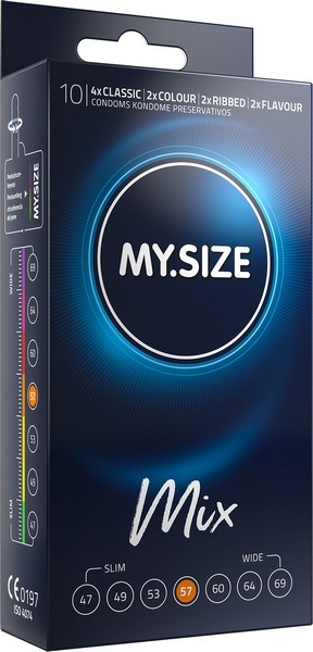 MySize Mix 57 - Assortiment Condooms In Maat 57mm 10 stuks afbeelding
