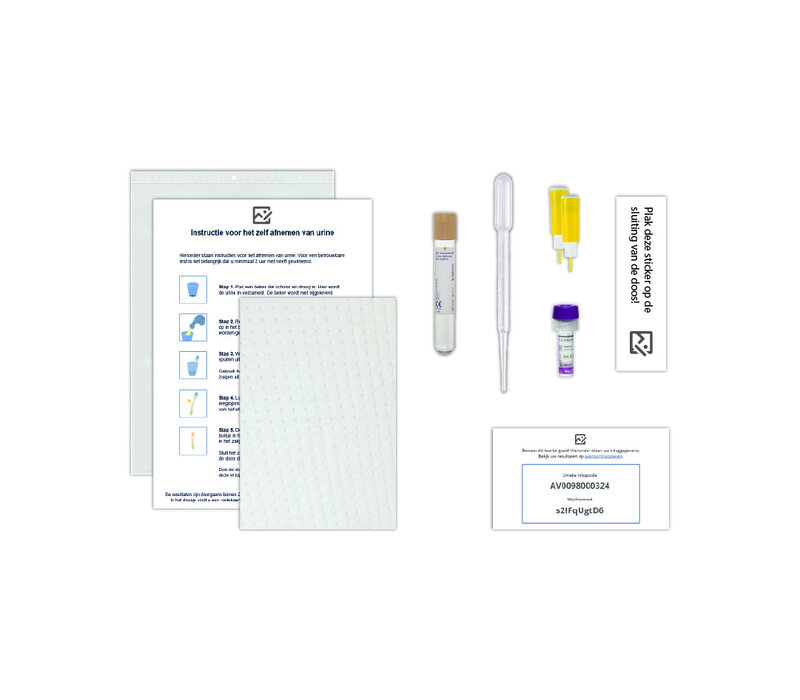 Combi SOA test Chlamydia, Gonorroe, HIV, Hepatitis B & Syfilis  - professionele laboratoriumtest