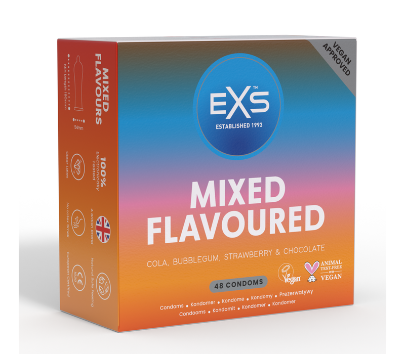 Mixed Flavoured -  condooms in de smaken cola, bubblegum, aardbei en chocolade