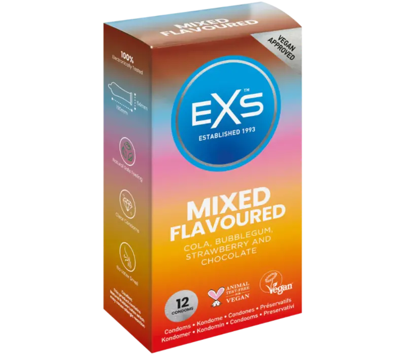 Mixed Flavoured -  condooms in de smaken cola, bubblegum, aardbie en chocolade