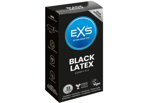 EXS Black latex 12 condooms