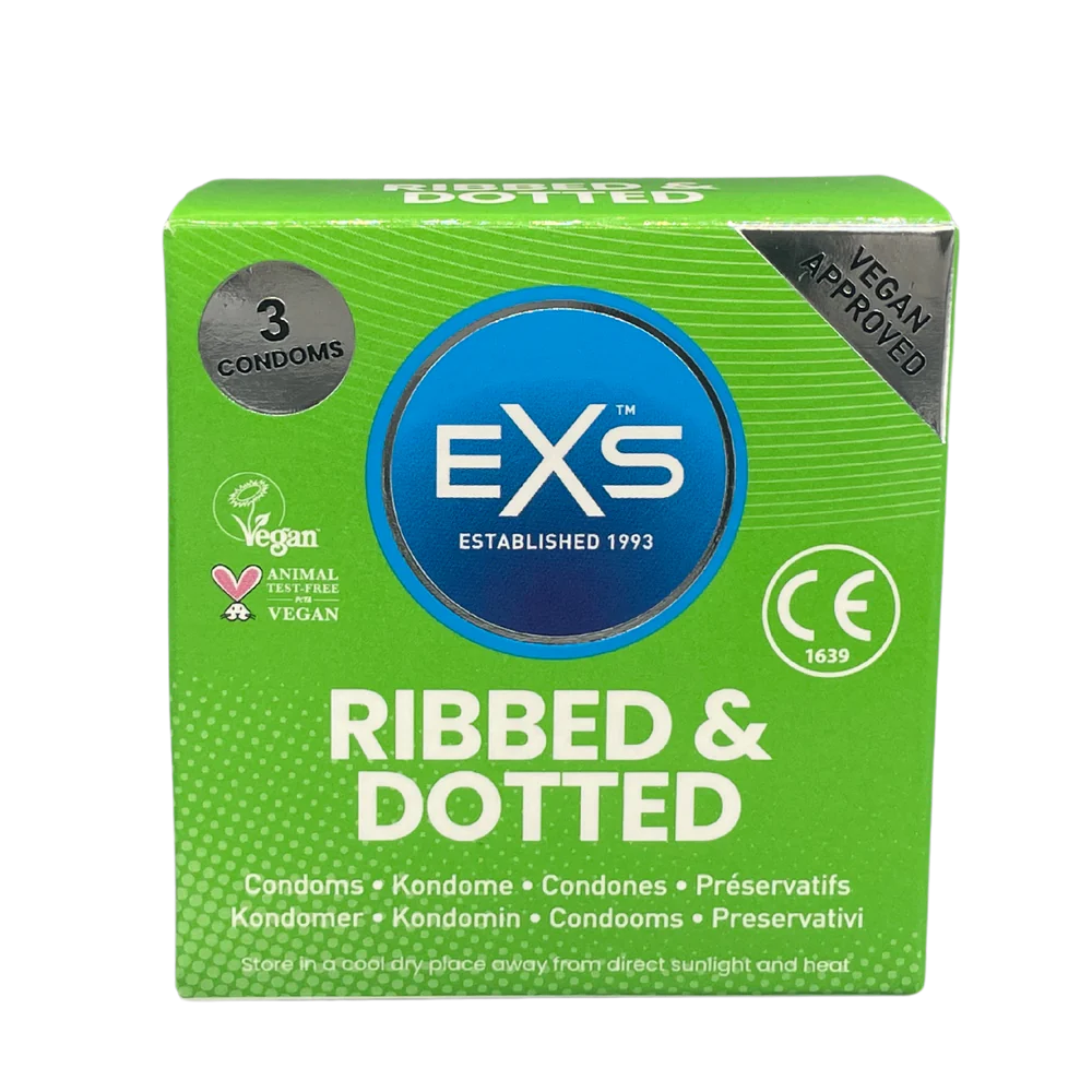 EXS Ribbed & Dotted Condooms 3 stuks afbeelding