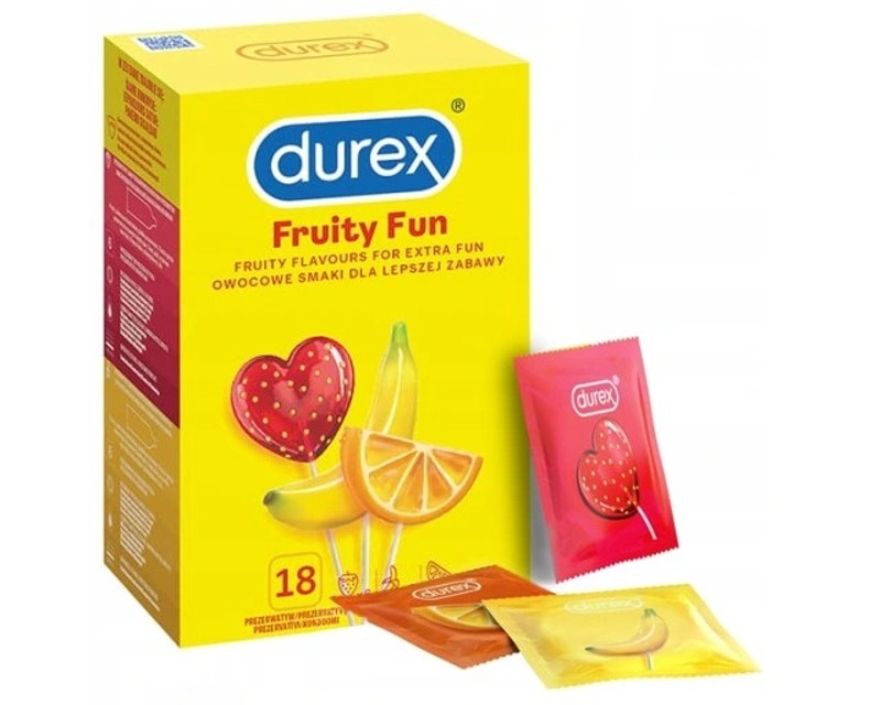 Durex Fruity Fun Condooms Met Smaak 18 stuks afbeelding