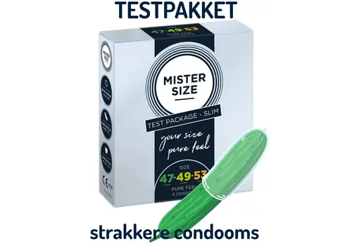 MISTER SIZE PasPakket 3 SMALLERE condooms (47-49-53)