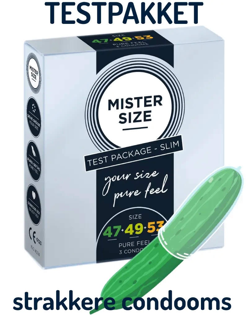 MISTER SIZE PasPakket 3 SMALLERE Condooms (maten 47-49-53) afbeelding
