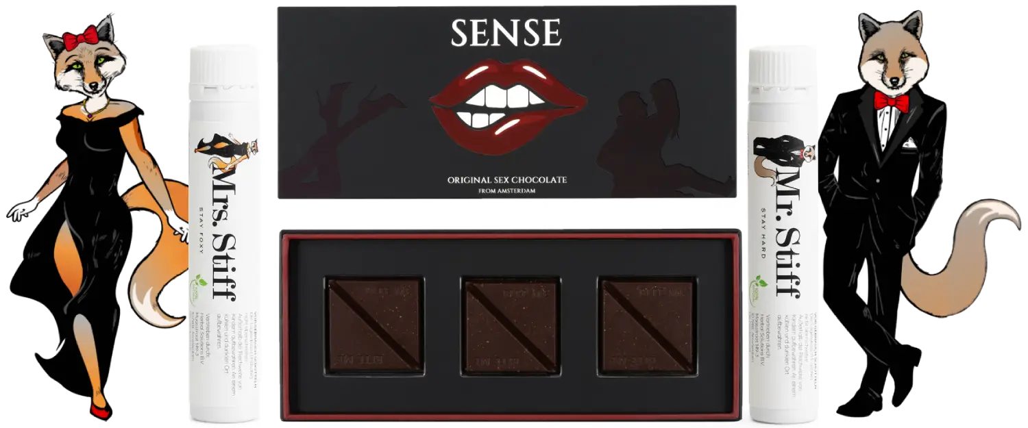 Sense Chocolate & Mr. Stiff Libido Boosters met 2 boosters afbeelding