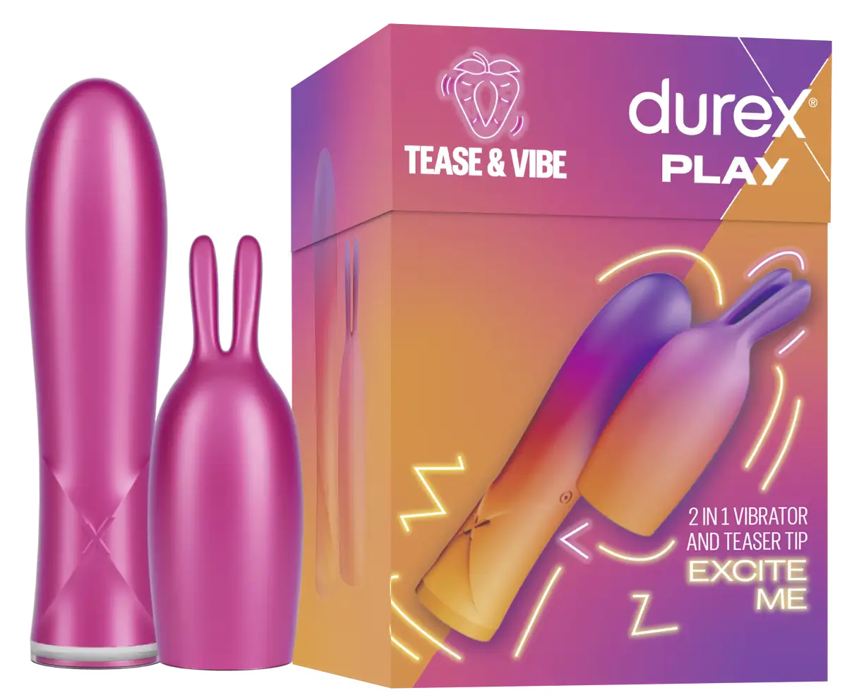 Durex Tease & Vibe - 2 In 1 Vibrator And Teaser afbeelding