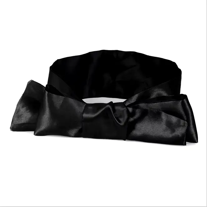 Condoom Anoniem Blinddoek / Bondagedoek Satijn Zwart afbeelding