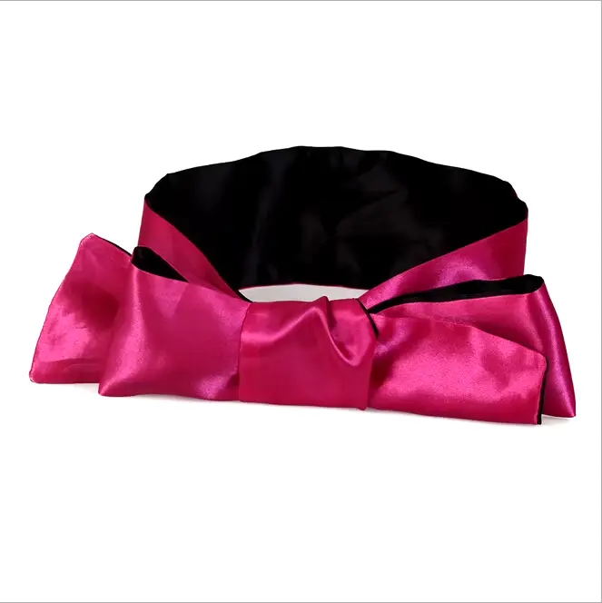 Condoom Anoniem Blinddoek / Bondagedoek Satijn Roze & Zwart afbeelding