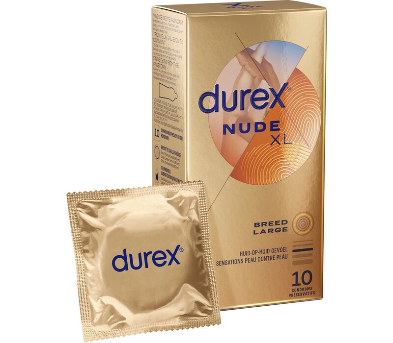 Nude XL 10 condooms (60mm, latex)