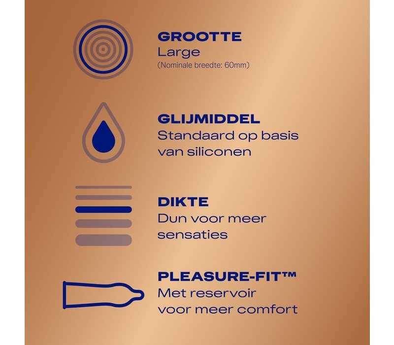 Nude XL 10 condooms (60mm, latex)