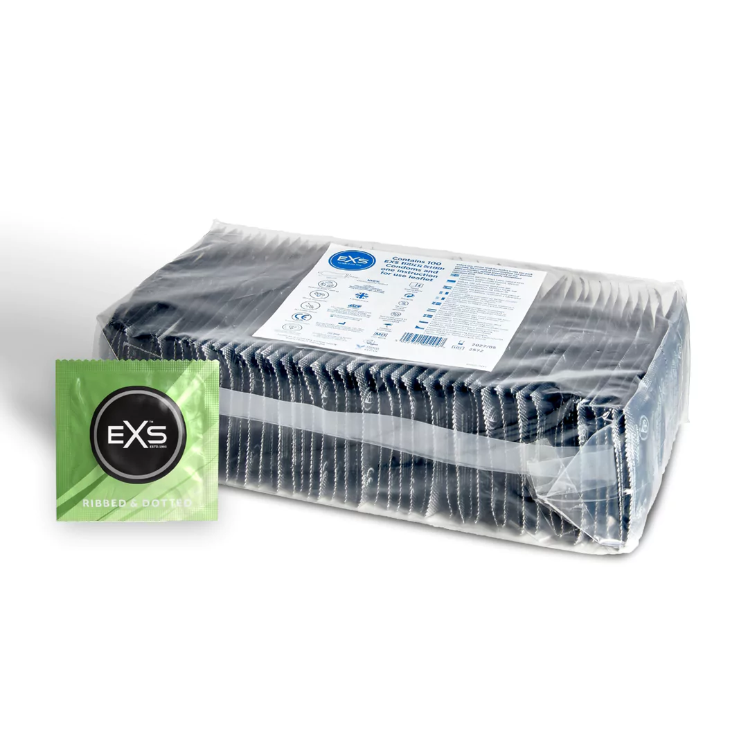 EXS Ribbed & Dotted Condooms 100 stuks afbeelding