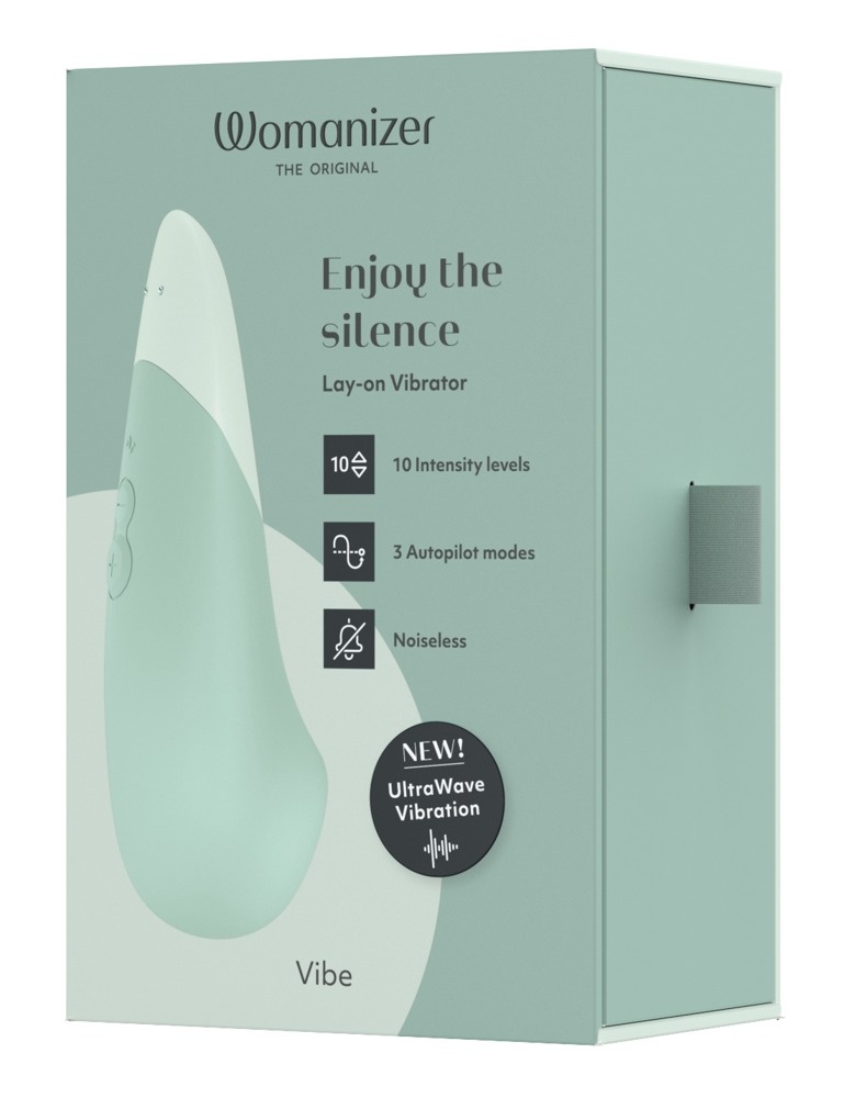 Womanizer Vibe Stille UltraWave Technologie Sage afbeelding