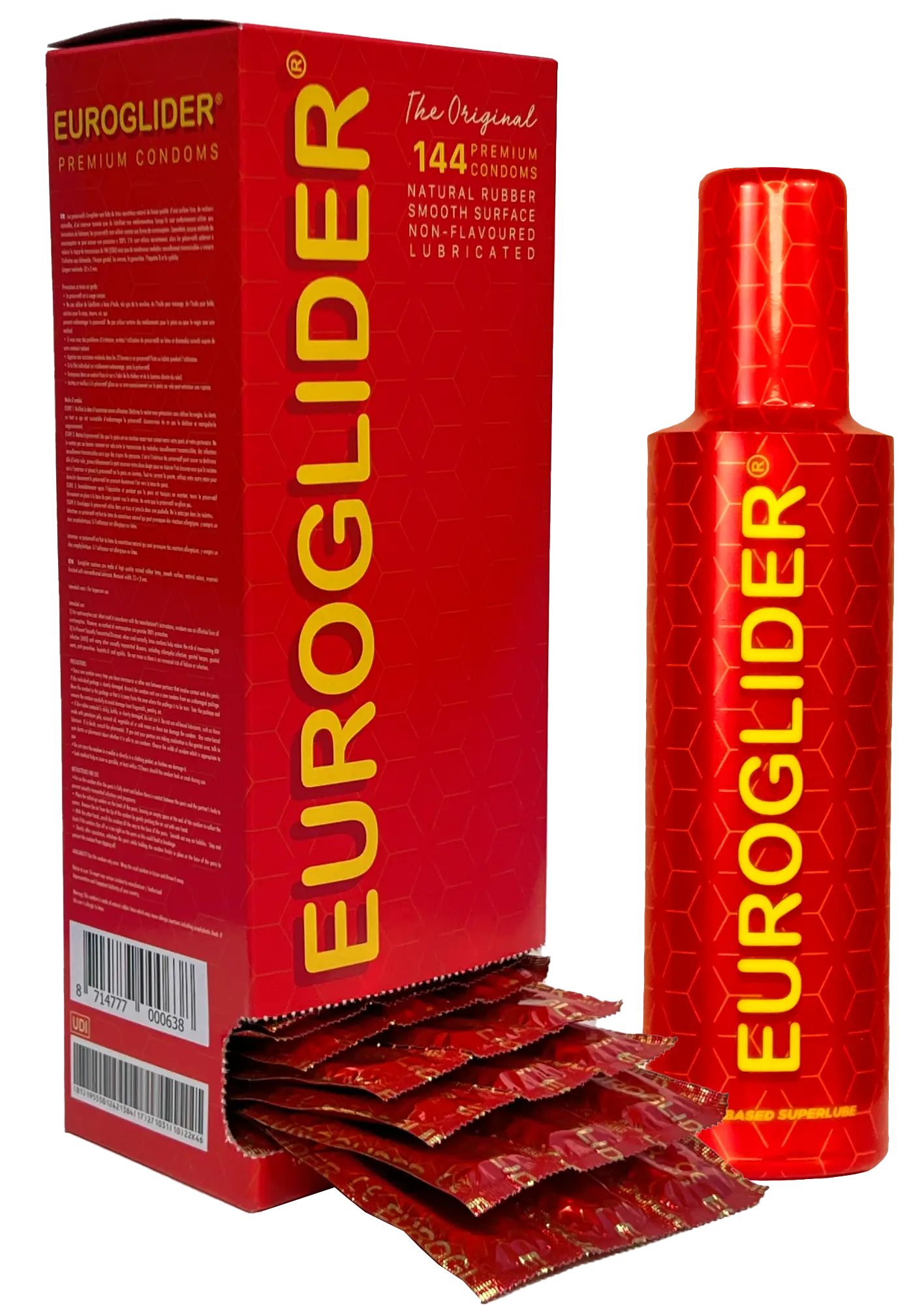 Euroglider 144 Condooms + 200ml Glijmiddel afbeelding