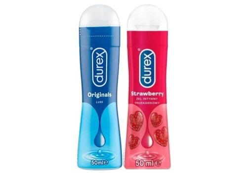 Durex Play Sensitive en Play Aardbei glijmiddel 2x50ml