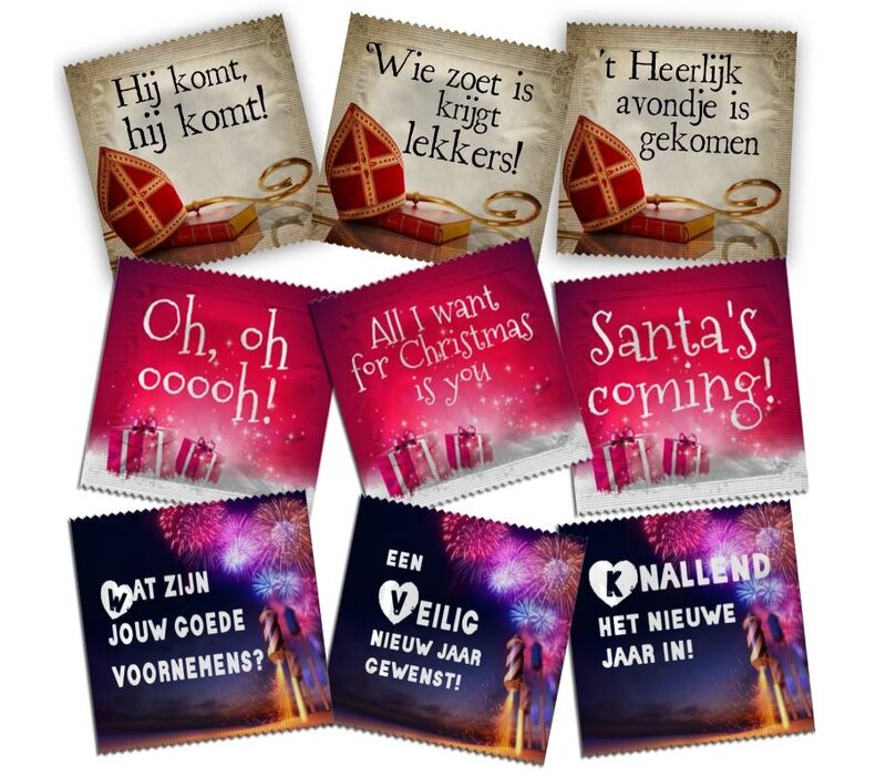 Feestdagen 9 condooms (Sint, Kerst & Nieuwjaar)
