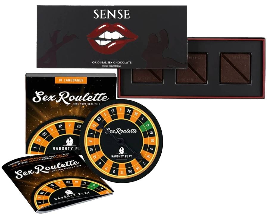 Sense Chocolade & Sex Roulette Game Sex Roulette Kiss afbeelding
