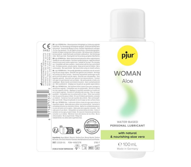 Woman Aloe Vera glij- en massagemiddel op waterbasis voor de vrouw