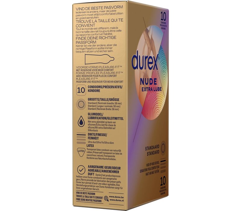 Nude met extra glijmiddel (10 condooms)