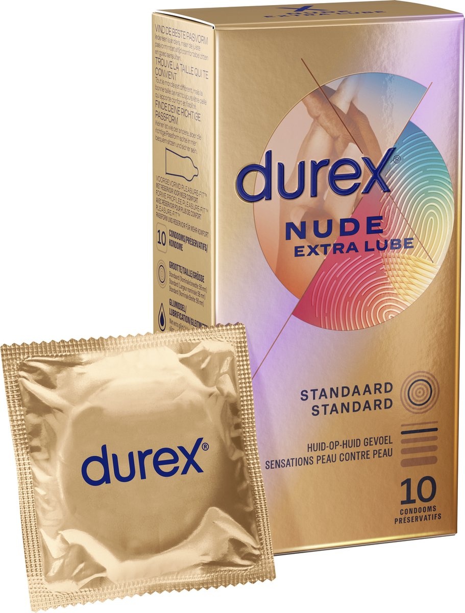 Durex Nude Met Extra Glijmiddel (10 Condooms) afbeelding