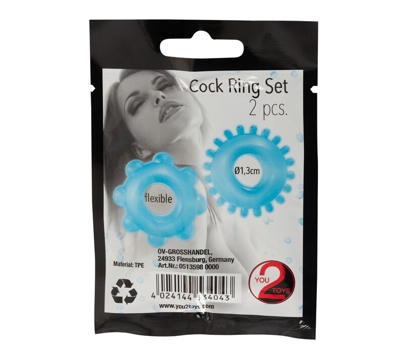 Stretchy cockring set - 2 rekbare penisringen