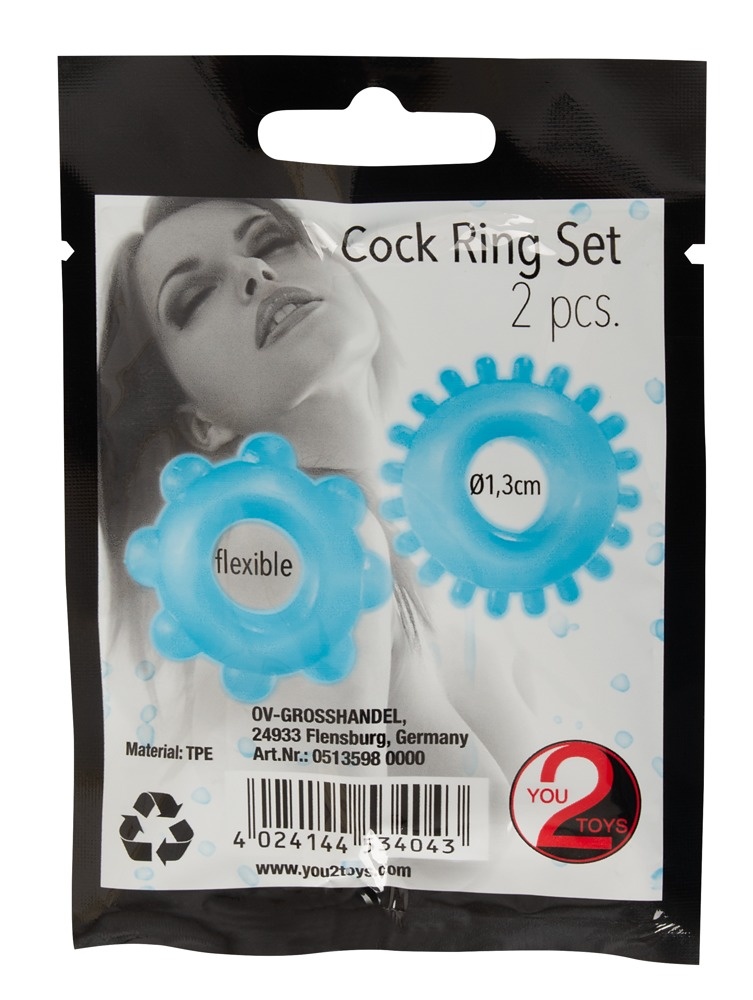 You2Toys Stretchy Cockring Set - 2 Rekbare Penisringen afbeelding