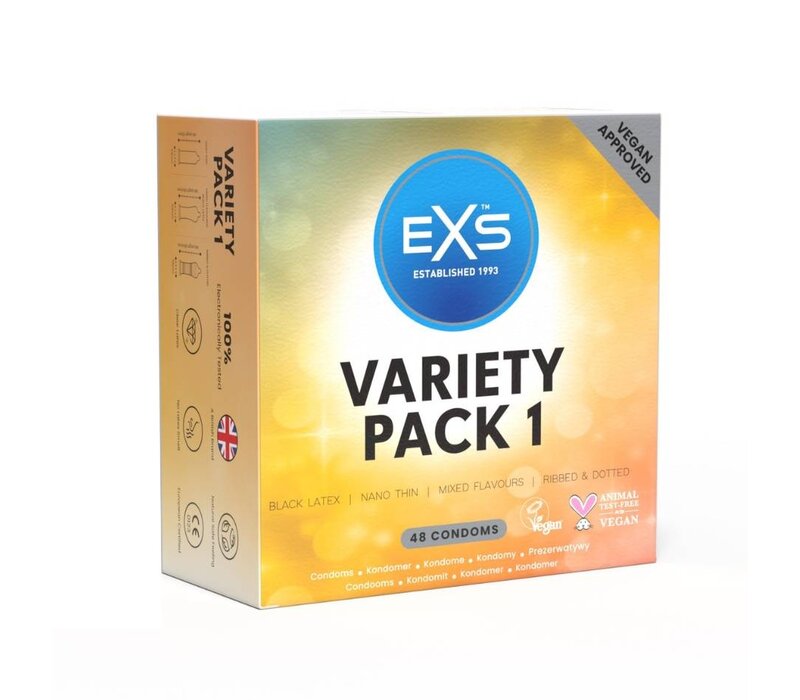 Variety Pack 1 - assortiment 48 condooms
