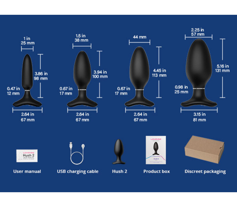 Hush 2 - Slim vibrerend speeltje met appbediening