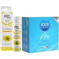 Pjur MED Vegan glijmiddel + 48 Vegan EXS Air Thin condooms