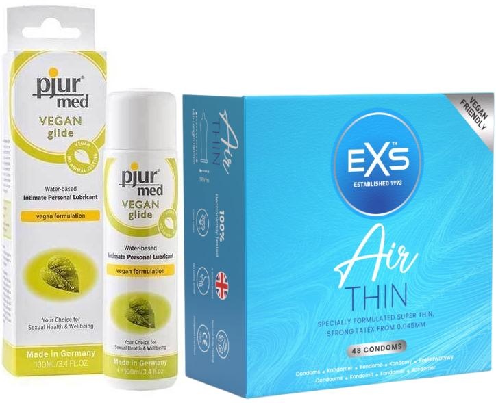 EXS Pjur MED Vegan Glijmiddel + 48 Vegan EXS Air Thin Condooms afbeelding
