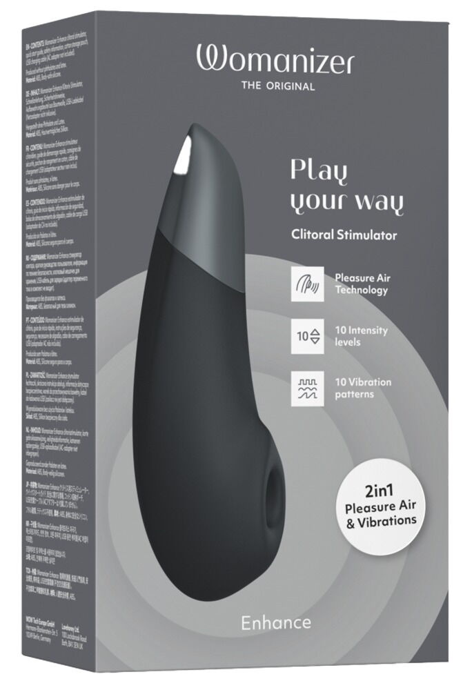 Womanizer Discreet Massageapparaat Met Luchtimpulsen Zwart afbeelding