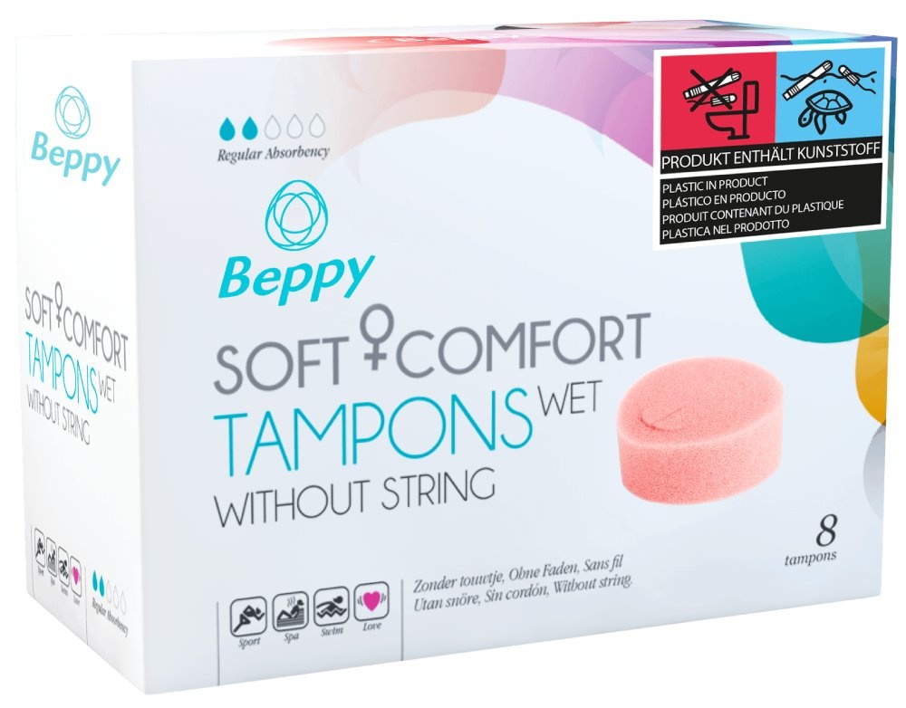 Beppy Soft Comfort Wet Tampons doosje 8 stuks afbeelding