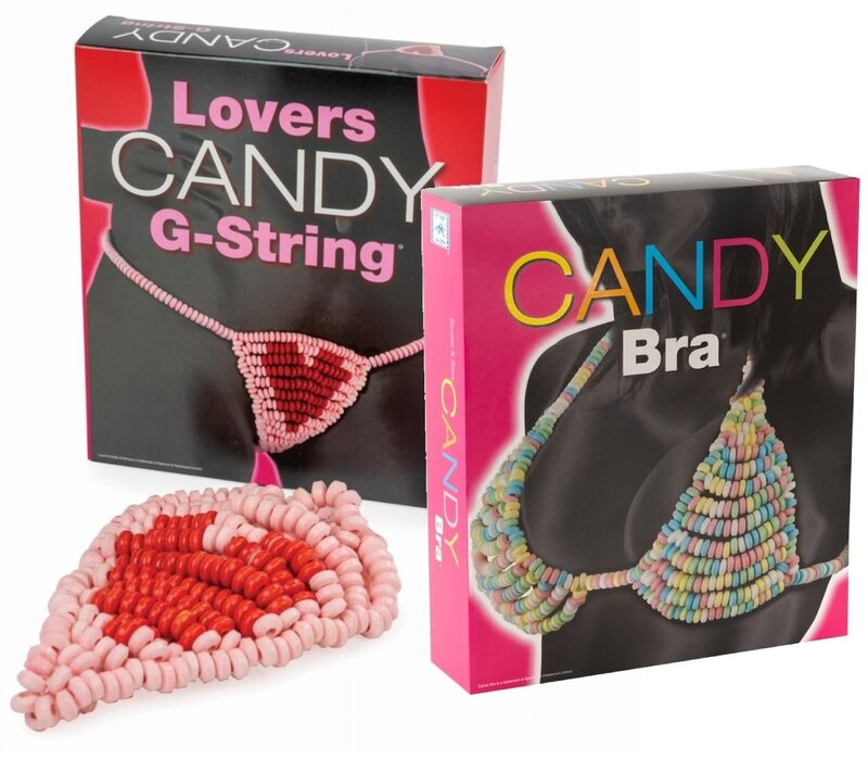 Candy Bra en String - snoep lingeriesetje