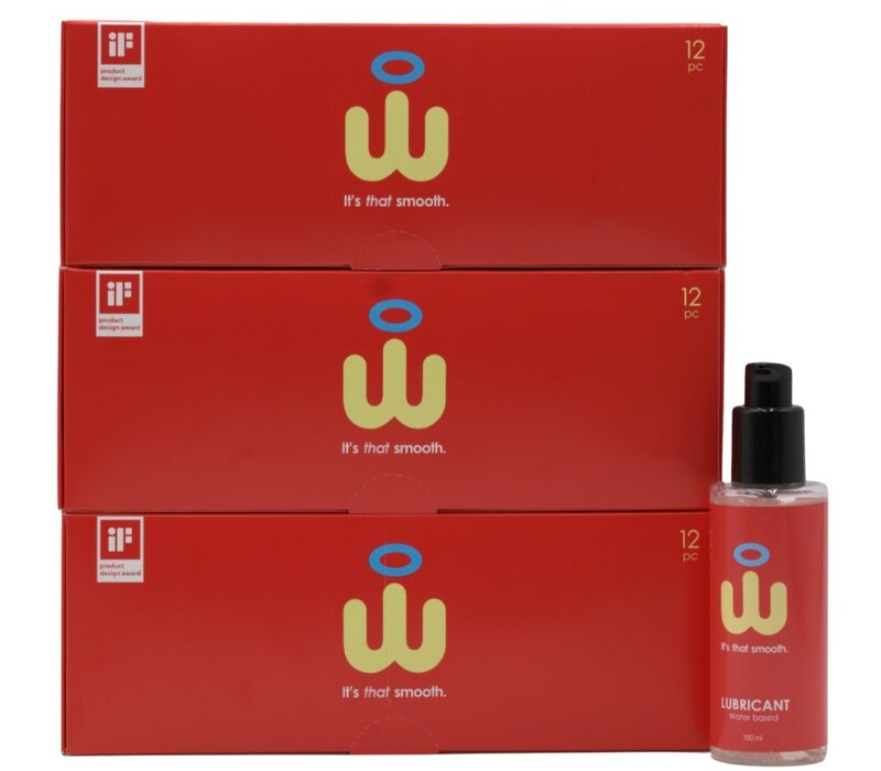 Aanbieding: 3 x 12 condooms en GRATIS Lube 100ml