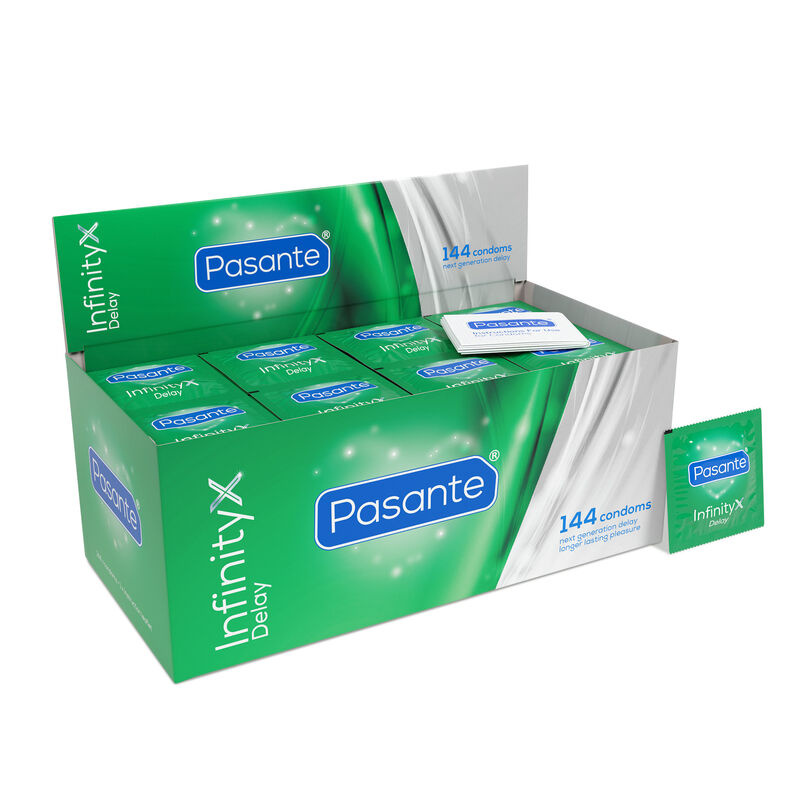 Pasante Infinity (Delay) Condooms (uitstellen Orgasme) 144 stuks (grootverpakking)