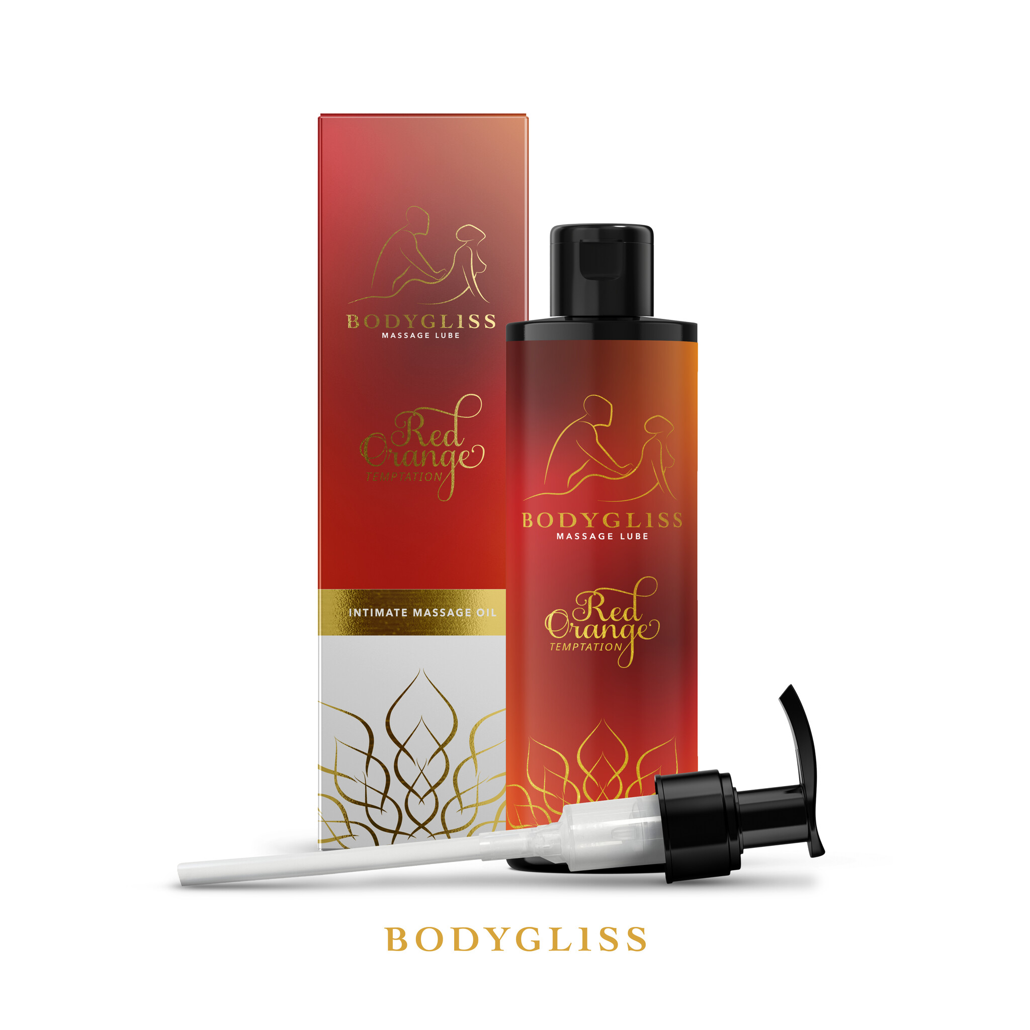 BodyGliss Massage - Red Orange 150ml afbeelding 1