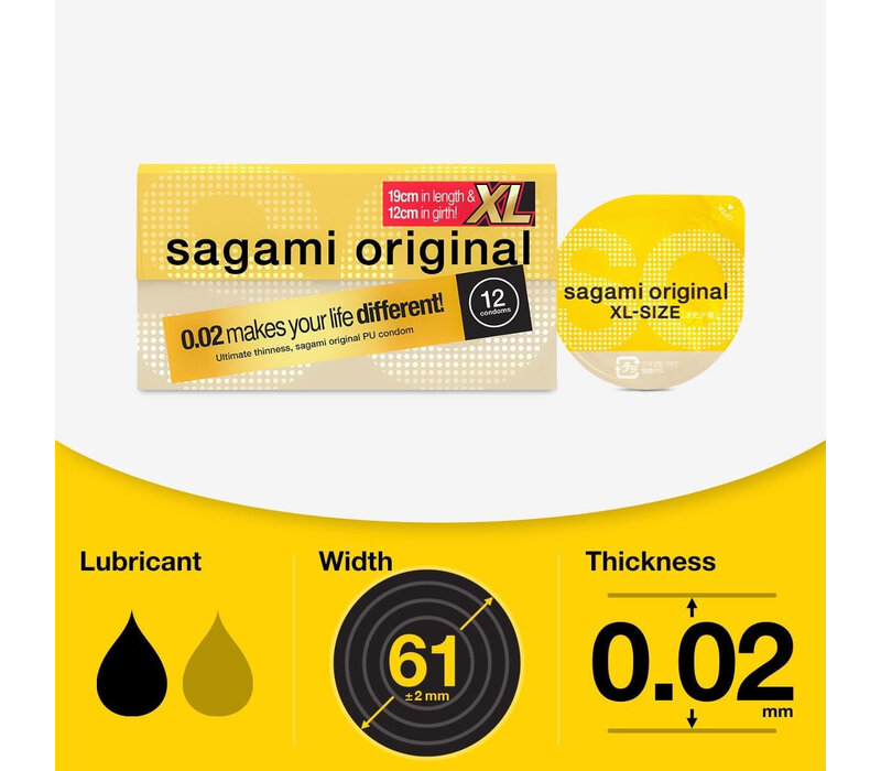 Original 0.02 Size XL - ultradunne latexvrije condooms - Copy