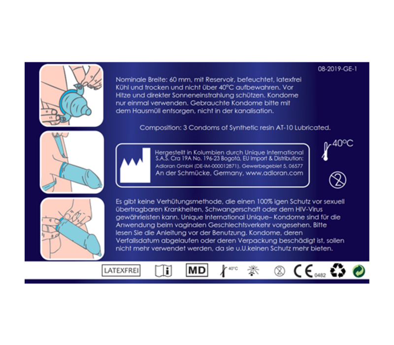 Unique C.2 Pull latexvrije condooms - 3 stuks