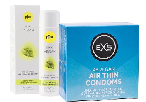 EXS Vegan condooms & Glijmiddel voordeelpakket