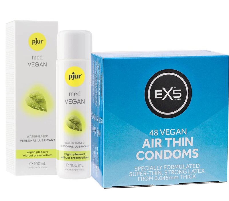 Pjur MED Vegan glijmiddel + 48 Vegan EXS Air Thin condooms