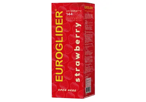Euroglider Strawberry 144 rode condooms