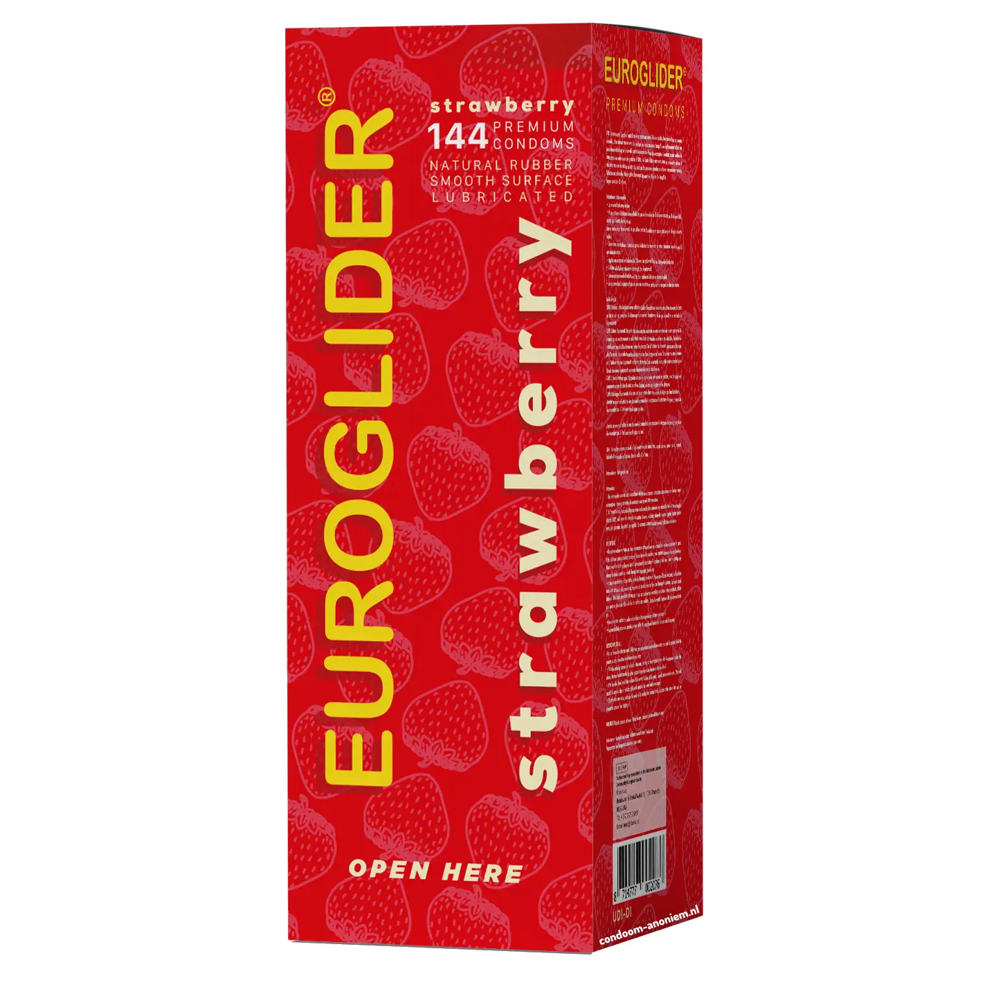 Euroglider Strawberry 144 Rode Condooms afbeelding